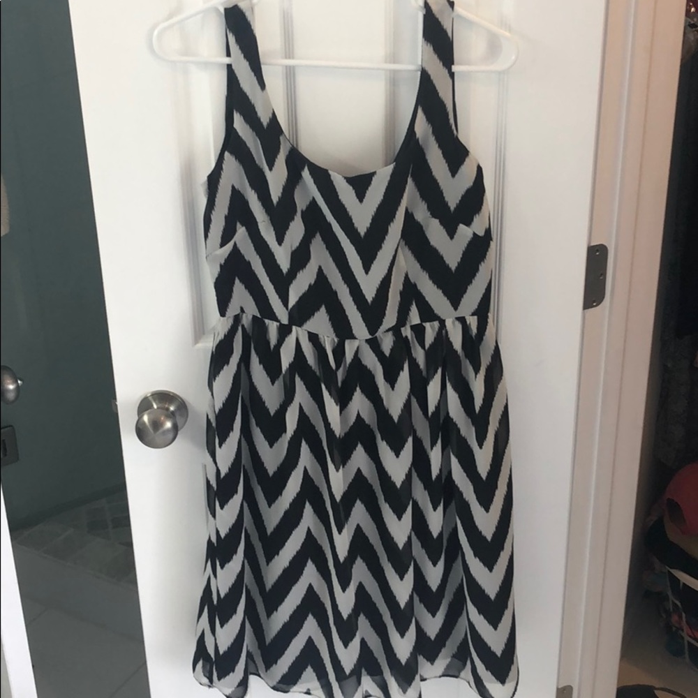 Chevron Knee Length Dress